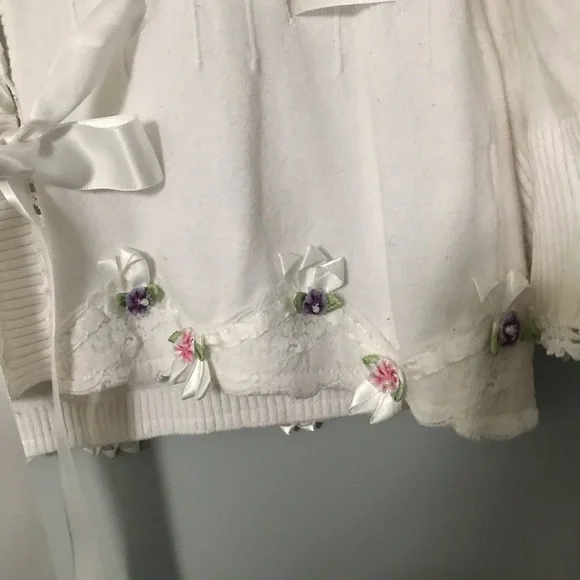 Soft feel no Itch Cotton Cardigan/Top Pretty Vintage classic quality - Picture 11 of 16